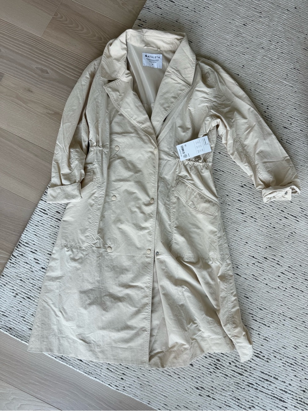 Athleta Luna Cream Trench Coat - Picture 1 of 4